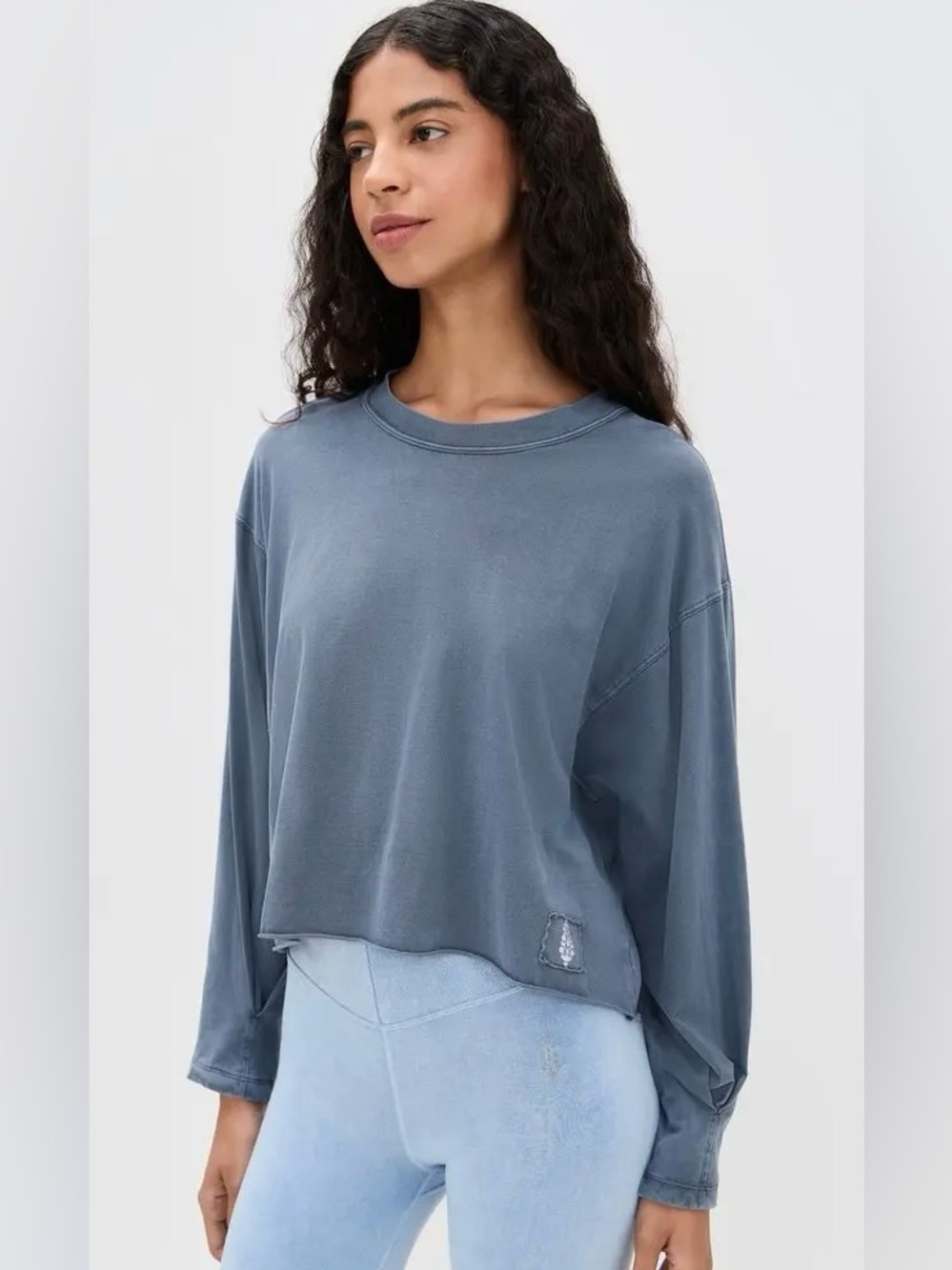 FP Women’s Movement Inspire Layer Tee by Free People, Blue-Grey, XL